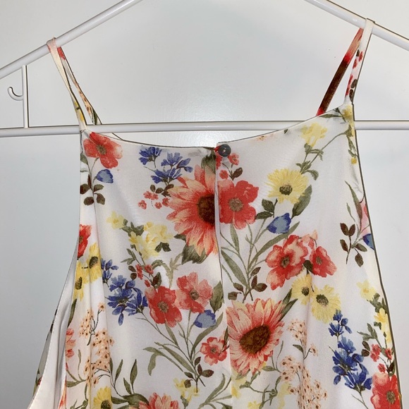Forever 21 White Multicolor Flower Dress Size 0X - Picture 3 of 7